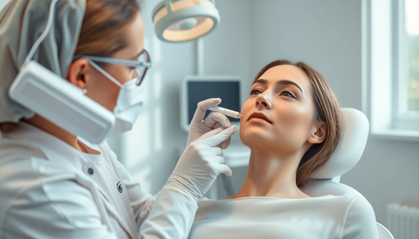 Expert performing a Botox Behandlung in a modern clinic, ensuring patient comfort