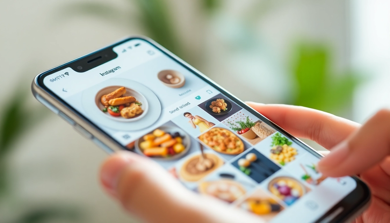 Save recipes from Instagram effortlessly with a sleek app interface and vibrant food visuals for easy meal planning.