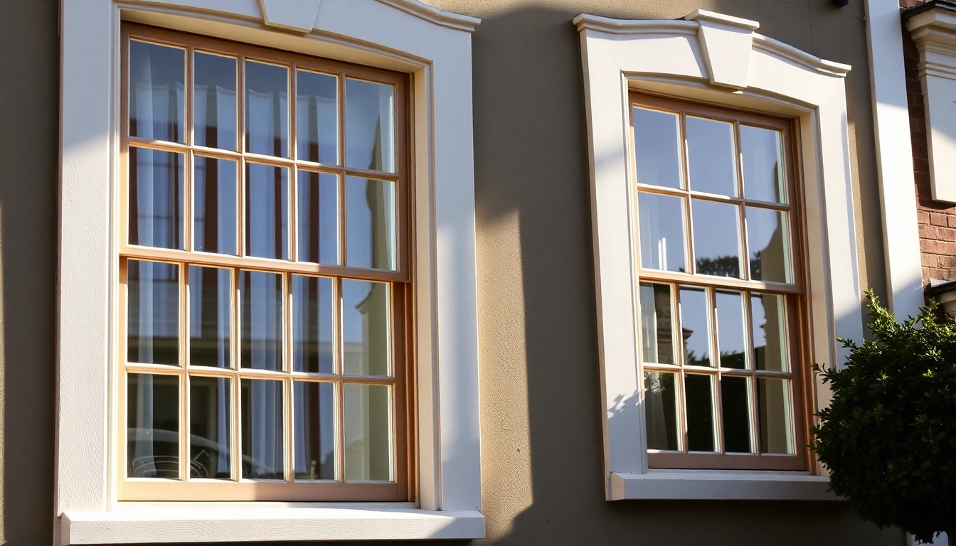 Beautiful Georgian sash windows with six-pane design enhance the historic charm of a traditional British home, showcasing craftsmanship and elegance.