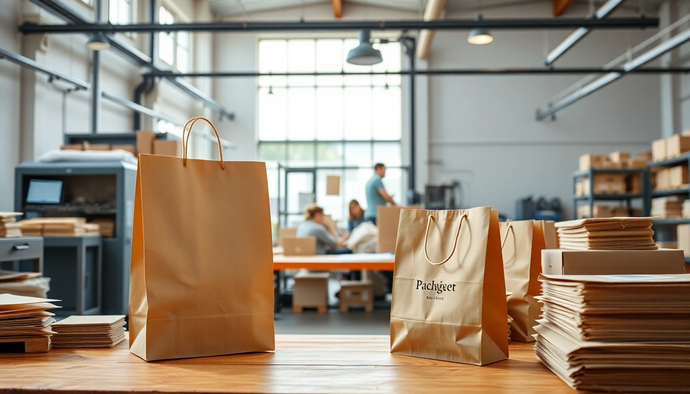 Elegant torebki papierowe Lublin displayed with branding options, highlighting eco-friendly materials and practical packaging solutions for local businesses.