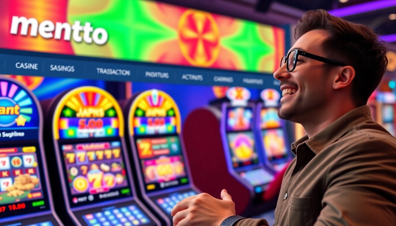 Prominent mentoto online slot site with jackpot visuals and secure transaction icons, inviting players for big wins