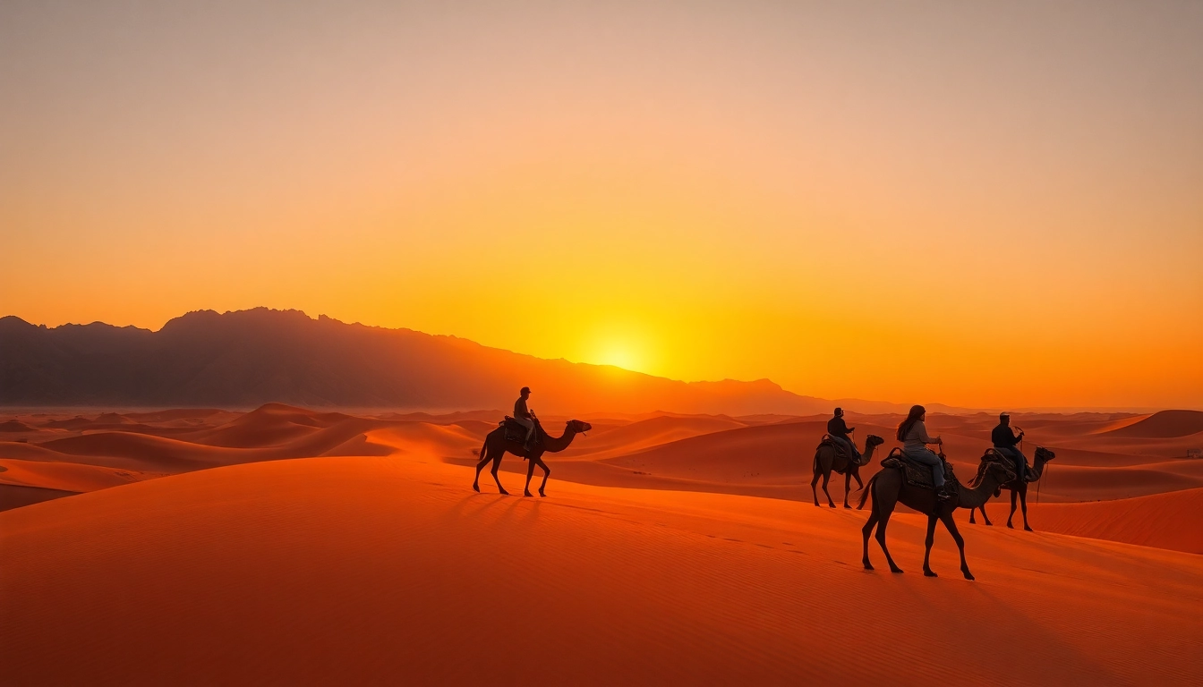 Experience the thrill of a desert tour from Marrakech with camel rides amidst stunning sand dunes and Sahara sunsets.