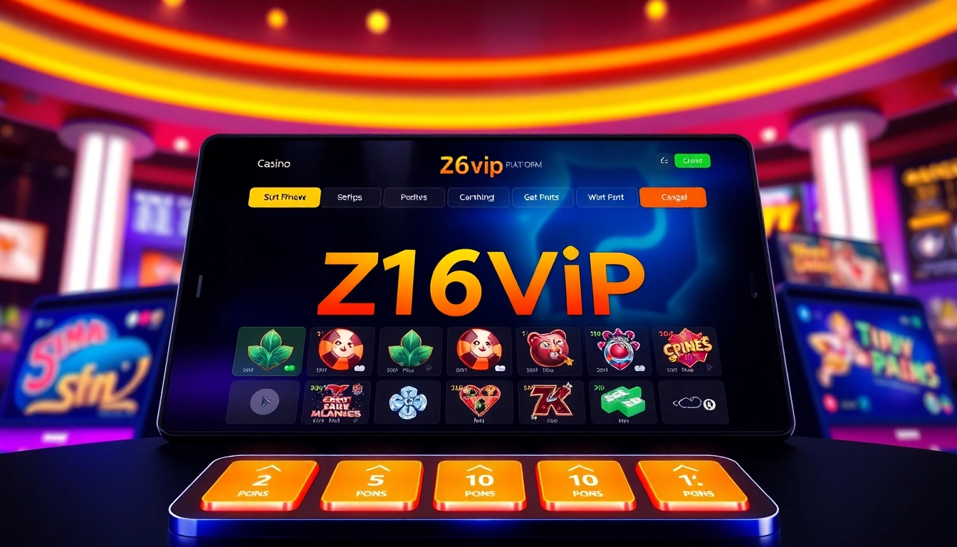 z16vip online casino platform features an engaging interface with bright graphics and intuitive