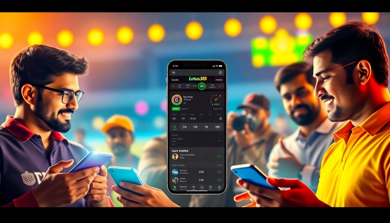 Lotus365 online sports betting platform in action with live cricket scores and casino games on mobile devices, emphasizing trust and speed for Indian users.