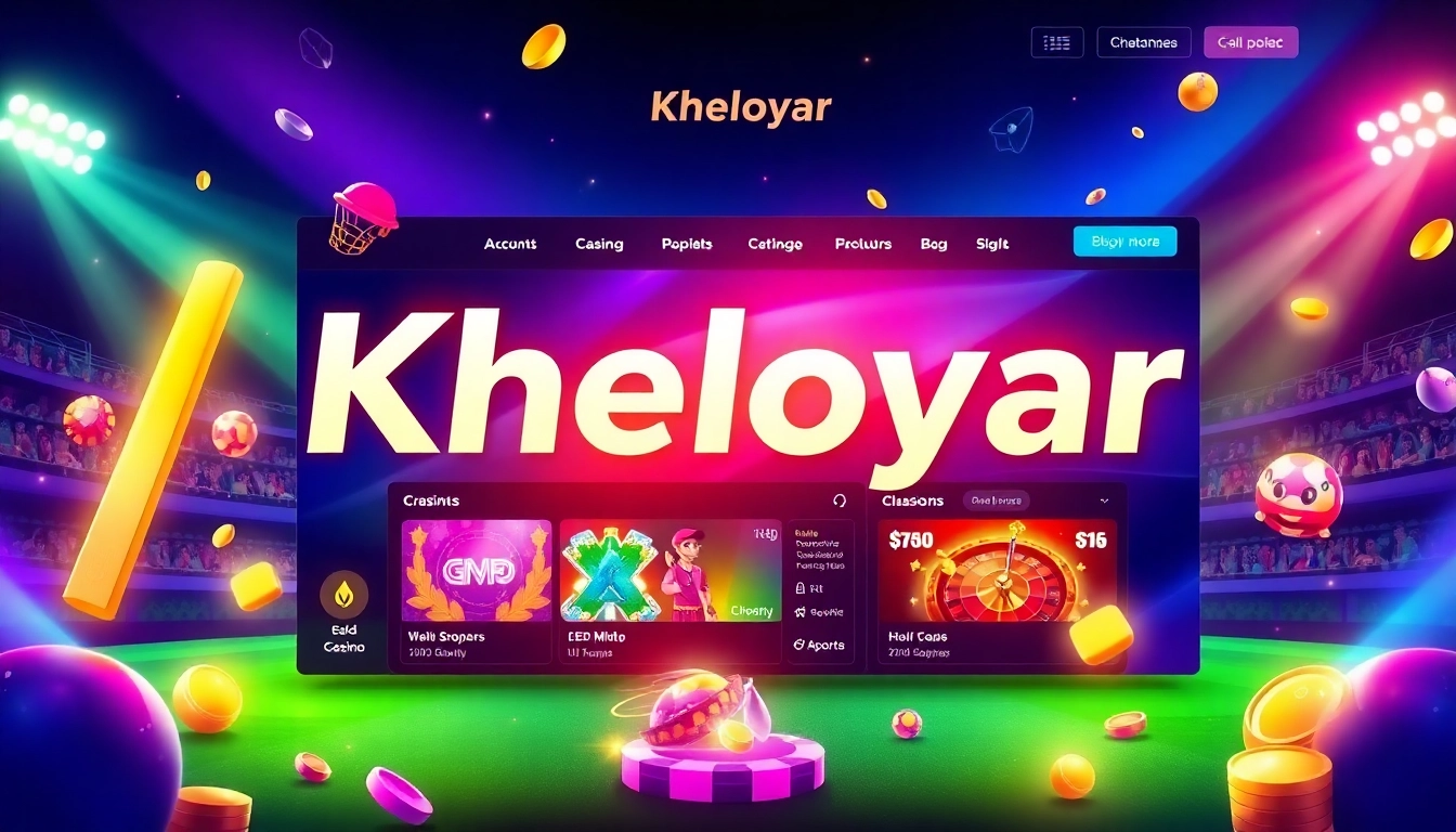 Kheloyar online betting platform with sports and casino icons for trusted gaming entertainment