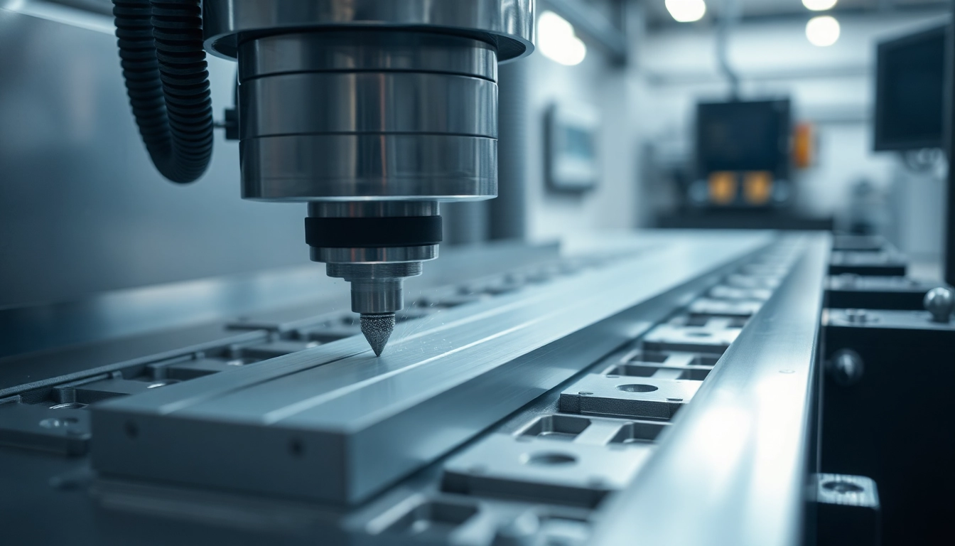 Professional team performing frezowanie CNC on aluminum panels for electronics enclosures
