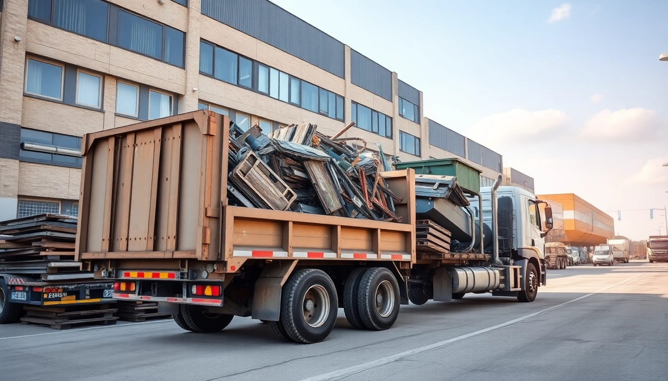 Reliable Schrottabholung service in NRW with mobile truck collecting scrap metal efficiently
