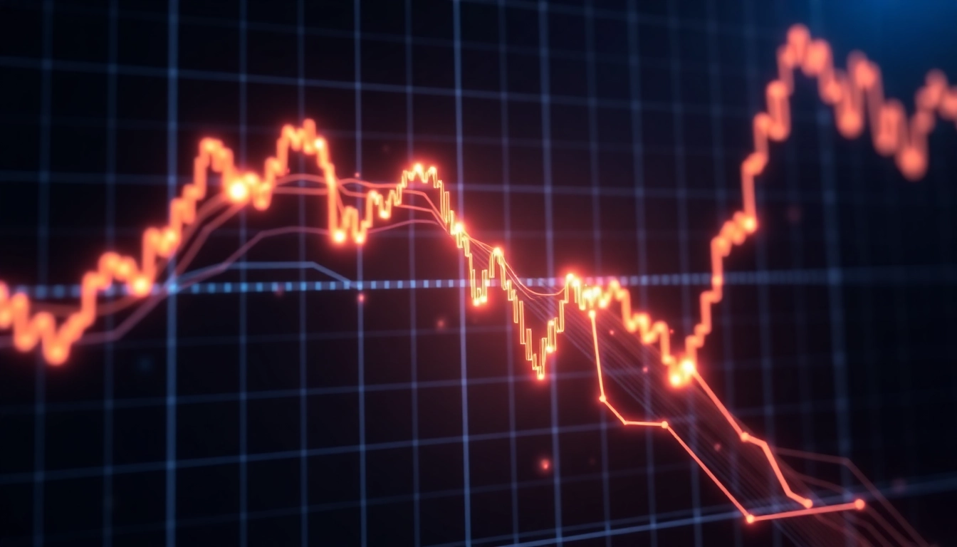 Aicoin cryptocurrency analysis chart showing market data with bright digital overlays