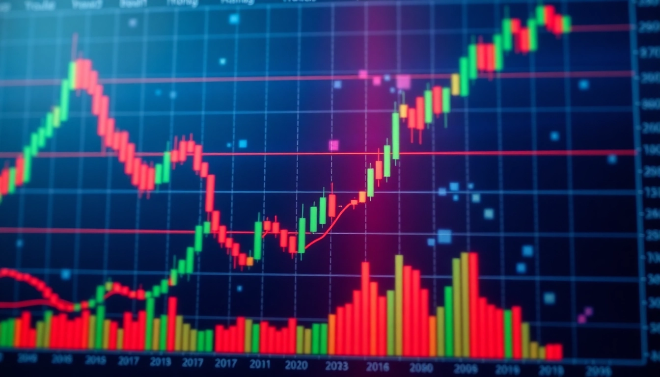 Trading view platform showcases live market charts with indicators and trading tools for investors